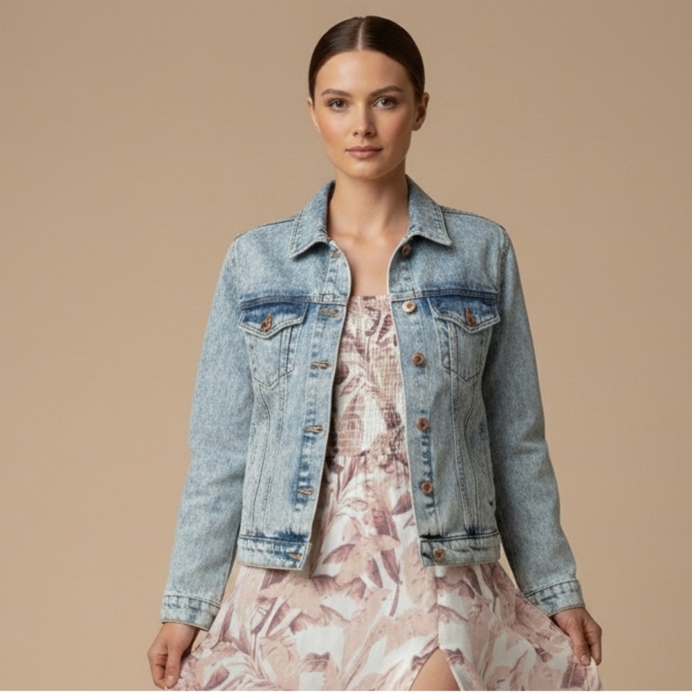 NWT Rachel Zoe barn Distressed Jean Barn Jacket